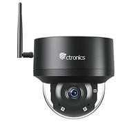 Ctronics 5MP Telecamera Wifi Esterno 2,4/5Ghz, IP Videocamera Sorveglianza esterno 360°, Auto Tracking/Rilevazione Umana/Audio Bidirezionale con Visione Notturna 30m, Carta TF 32Go Inclusa 7*24 IP66