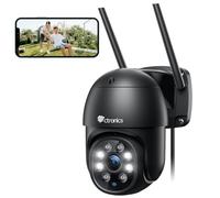 Ctronics Telecamera WiFi Esterno con Visione Notturna a Colori, 2K 3MP PTZ IP Videocamera di Sorveglianza Zoom Digitale con Pan 355° e Tilt 90°, Rilevamento Umano, Auto Tracking, Audio Bidirezionale
