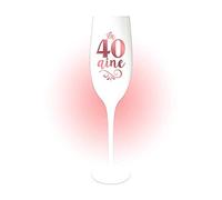 CTS STC - Flauto per Compleanno, 40 Anni, con riflessi ramati, Sobrio ed Elegante