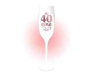 CTS STC - Flauto per Compleanno, 40 Anni, con riflessi ramati, Sobrio ed Elegante