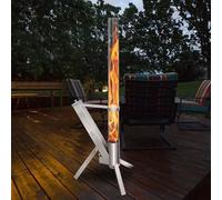 CTSC Outdoor Pellet Heater, Pellet Heater per Patio con tubo di vetro 100 cm, aggiungere spazio luce e ambiente per portico, ponte, giardino e cortile