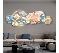 CTSSWMWY Scultura da Parete 3D LED Pesce Elegante a Luce Calda in Cristallo | Senza Cornice Alimentazione a spina, adatta per Soggiorno, Corridoio e Ufficio(A,70.8*23.6IN)