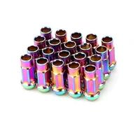 Cttabkl Dado Ruota Universale in Acciaio per Auto, Dado Ruota Esteso M12X1,5/1,25, Accessori per Auto, 20 Pezzi ricambi Auto(Colorful,M12x1.5)