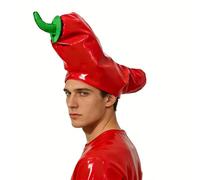 CTTPEG Divertente cappello rosso peperoncino rosso, novità cibo messicano, cappello costume cinco de Mayo, per adulti e bambini, regalo per feste in maschera