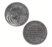 CTTSDHIPE Darling Mother Lucky Coin Monete da Collezione Placcate in Argento Sei La Moneta Souvenir Madre più Meravigliosa del Mondo