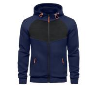 CTU Felpa con cappuccio da uomo in pile con cerniera e tasche con cerniera, Marina Militare, L