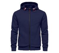 CTU Felpe con cappuccio da uomo, a maniche lunghe, in pile, con cerniera, taglie S-4XL, Marina Militare, XXXXL