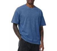 CTU Maglietta Oversize da uomo in cotone a maniche corte S-5XL, blu, M