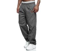 CTU Pantaloni cargo chino da uomo, pantaloni da jogging, casual, per il tempo libero, vita elasticizzata, con coulisse, taglie M-4XL, grigio., XXL