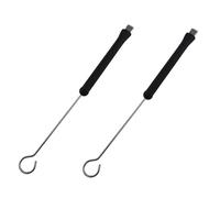 CTWHA 1 paio di spazzole per batteria con manici in gomma retrattili in metallo, lunghezza 32 cm, per tamburi jazz, bacchette per batteria in filo di acciaio, spazzole per batteria con manici in gomma