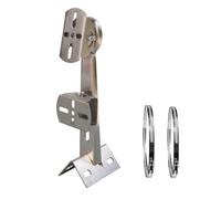CTXSumTec Staffa di montaggio angolare per telecamera di sicurezza CCTV, con 2 passanti per telecamera di sorveglianza, Dahua Bullet e PTZ (acciaio inossidabile, 26 cm) (2 supporti a becco d'anatra
