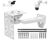 CTXSumTec Supporto da parete in alluminio per telecamere di sicurezza con adattatore a forma di L, staffa resistente per interni/esterni, adatta a telecamere Dome/IP/PTZ, facile installazione per