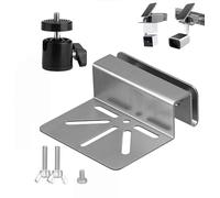 CTXSumTec Supporto per telecamera di sicurezza per grondaie senza trapano per S340 e altri, staffa per telecamera solare in acciaio inox con viti antiruggine, resistente alle intemperie, regolabile