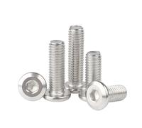 Ctyjia 20 Pezzi Bulloni Completamente Filettati M8 x 25mm Viti a Esagono Incassato a Testa Piatta, Viti a Macchina Acciaio Inox 304