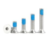 Ctyjia 20 Pezzi Viti a Testa Svasata M3x4mm con Esagono Incassato, Norma DIN 7991, Viti Filettate Piccole con Rivestimento di Threadlocker