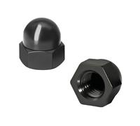 Ctyjia 25 Pezzi Cappucci Copri-Dado, Cappuccio di Protezione Esagonali, Dado Cappuccio, M4 Tappi Protettivi, Nera Dado Cieco