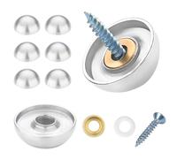 Ctyjia 8 Pezzi Viti a Specchio, 20mm Chiodi a Specchio, Viti Decorative in Acciaio Inox, per Specchi, Cartelli in Vetro, Cartello Pubblicità