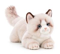 CU-MATE Peluche a forma di gatto ragdoll grigio, 50,8 cm, giocattolo realistico Ann Baker, fatto a mano, regalo per animali domestici, con scatola
