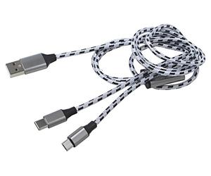 CU0202 Cavo ad alta velocità, USB 2.0 nichelato 1,2 m bianco tessuto LOGILINK