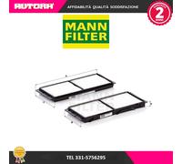 MANN-FILTER CU 26 008-2 Filtro aria cabina (set da 2) - per Autovetture + veicoli commeriali