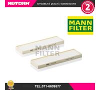 MANN-FILTER CU 29 002-2 Filtro aria cabina (set da 2) - per Autovetture + veicoli commeriali
