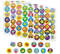 Cuackamily 1440 PCS Adesivi Premio per Bambini, Adesivi motivazionali per bambini 20mm, Insegnanti Premio Ricompensa Stelle Animali per insegnanti e genitori Imp Tabelle di Ricompensa Token Economy