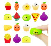 Cuackamily 16 Pezzi Squishy Mini cibo, Kawaii Squeeze Giocattoli Antistress per Bambini Squishy Antistress per Feste di Compleanno Morbido Spremere Gadget Decorativi Regalini per Bambini e Adulti