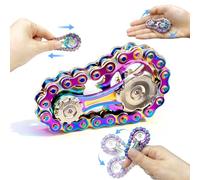 Cuackamily Fidget Spinning Ingranaggi Bike Chain Fidget Toy,Fidget Bike Chain Giocattolo Antistress per Ansia e Autismo Giocattolo per Dita Adulti Anxiety Relief Finger Toy per Bambini ADD ADHD Regali