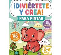 Cuadernillo para Colorear (2-6 Años): Mi Primer Libro de Dibujos con Líneas Gruesas para Niños y Niñas a una cara: Dibujos simples de animales, líneas ... no traspasar color y recortar tus favoritos