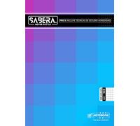 Cuaderno A4 Cuadriculado 5x5 Tapa Blanda: 100 Hojas Foliadas: Libreta Grapada SABERA Con 5 Técnicas de Estudio Para Estudiantes - Organizado con un Índice