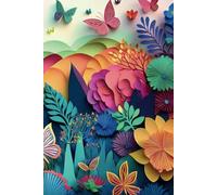 Cuaderno A5 de Flores y Mariposas (Interior Páginas Blancas) I Libreta de Notas con diseño de Flores y Mariposas: Perfecto para tus Notas, Ideas, Apuntes, Esquemas I Regalo Ideal para Niños y Adultos