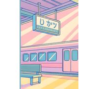 Cuaderno A5 Lofi Japan: Libreta de puntos Dot Grid | Diseño Estación de Tren Pastel | Papelería de Diseño Personalizada