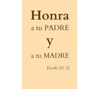 Cuaderno con cuadros grandes para apuntes, escritura y reflexiones. Honra a tu padre y a tu madre. (Éxodo 20:12)