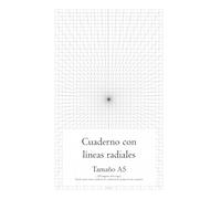 Cuaderno con líneas radiales [200 páginas, línea negra] Puede usarse como cuaderno de cuadrícula de perspectiva de un punto. Tamaño A5
