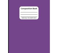 Cuaderno de Estudio 8 x 10in (20.32 x 25.4 cm) | 150 Hojas Rayadas Cuadernos de composición Purpura: Cuadernos de composición, diarios escolares de 8 ... cubiertas de colores, 150 hojas por libro