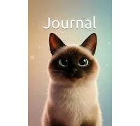 Cuaderno de Gato Siamés: Libreta de Notas Aesthetic con Diseño de Gatito Cute: Journal de 120 Páginas Rayadas | Tamaño 6 x 9 Pulgadas | Papel Premium para Escritura, Diario o Escuela