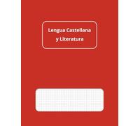 Cuaderno de Lengua Castellana y Literatura - Cuadriculado: Formato grande 8,5" x 11", 50 hojas (100 páginas), ideal para apuntes, esquemas, tablas y gráficos