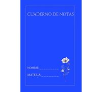 CUADERNO DE NOTAS "AZUL" LIBRETA DE RAYAS, PARA ESTUDIANTES, ESCUELA Y USO DIARIO ESCOLAR, 100 PAGINAS