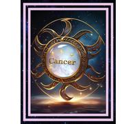 Cuaderno de Notas - Cancer: Notebook de rayas horizontales - Zodiac