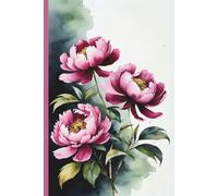 Cuaderno de Notas con Peonías 110 Páginas Rayadas. Diseño Floral Elegante Acuarela. Formato A5: Diario para Mujeres, Estudiantes y Amantes de la ... con tus ideas, delicado, inspirador y único