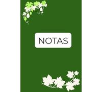 Cuaderno de notas: Elegante diseño verde con hojas blancas.: Libreta de apuntes rayada con 110 paginas.