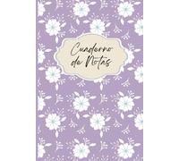 Cuaderno de notas - Notebook - Tamaño A5+ - Libreta +100 páginas papel blanco a rayas horizontales - Interlineado amplio 7,7 mm - Bonito diseño flores - Colección Violeta: Colección Violeta