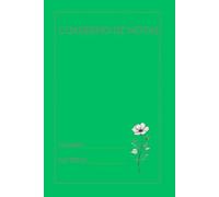 CUADERNO DE NOTAS "VERDE" LIBRETA DE RAYAS MINIMALISTA, ESCOLAR 100 PAGINAS, PARA ESTUDIANTES, ESCUELA Y USO DIARIO