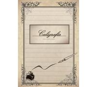 Cuaderno de práctica de caligrafía, 240 hojas impresas a una cara, tamaño A5 (tamaño compacto),16 líneas por página, páginas arrancables