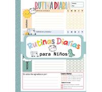 Cuaderno de Rutinas Diarias para Niños: Tablero Checklist para lista de Tareas y Responsabilidades, Horario Visual de Mañana y Noche, Herramienta de ... Colorido, Planner Chore Chart for ADHD Kids
