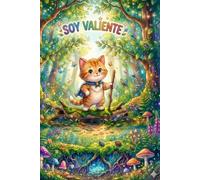 Cuaderno de Una Línea para Niños: Gato Valiente: Libreta Escolar Infantil de una Línea - Con Frase Corta Positiva y Margen Tradicional Rojo- Tamaño 6x9 con 110 Páginas