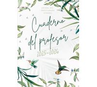 Cuaderno del profesor: Planificador de clases mensual y semanal para docentes, semana vista, A4
