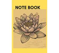 Cuaderno flor de loto fondo amarillo