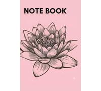 Cuaderno flor de loto fondo rosa