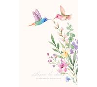 Cuaderno para escritoras "Lluvia de ideas": Libreta 6x9 pautada con puntos (dotted) | 100 páginas | Ideal para escribir novelas, relatos y escritura ... | Edición floral Primavera - Modelo colibrí